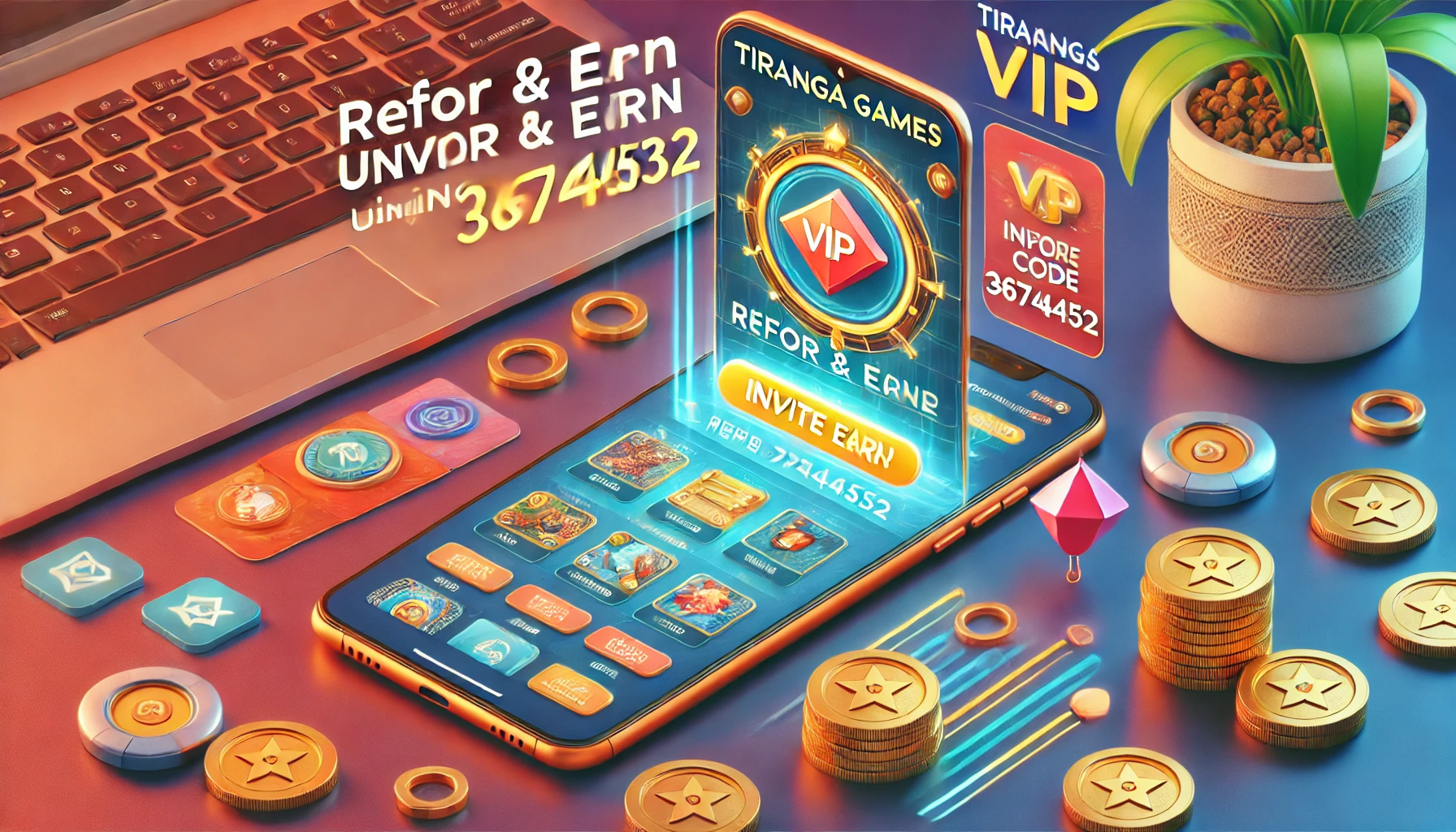 Tiranga Games VIP Refer & Earn Using Invite Code 36744532